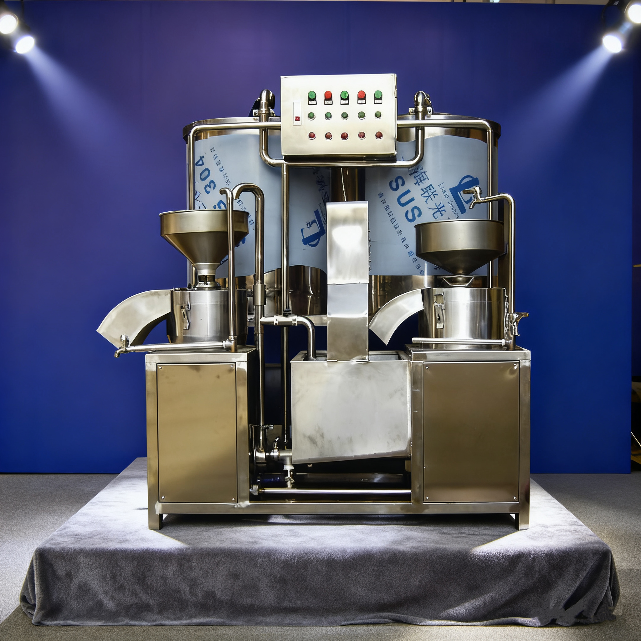 Интегрированная установка измельчения и варки для мелкомасштабной переработки сои